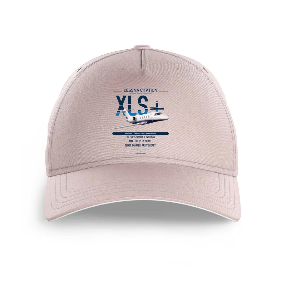 Cessna Citation XLSPlus design on pink printed hat