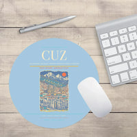 Thumbnail for Alejandro Velasco Astete International Airport CUZ Mouse-Pad Round - Light Blue