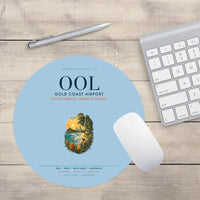 Thumbnail for Gold Coast Airport (OOL) design on light blue round mouse pad