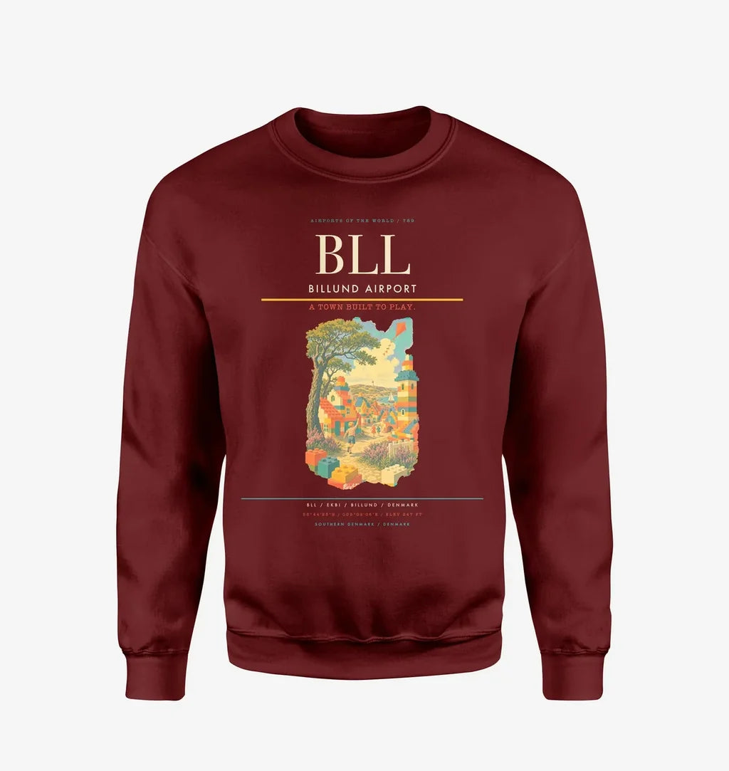 Billund Airport BLL Sweatshirt - Wine Red