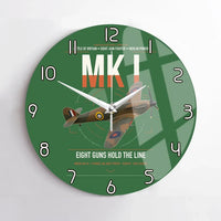 Thumbnail for Hawker Hurricane Mk I design on green no frame wall clock