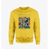 Thumbnail for VINTAGE G4224 - The Mountain Vista Cabin - Designed Sweatshirts design on yellow
