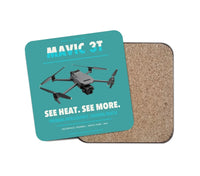 Thumbnail for DJI Mavic 3 Thermal design on turquoise 1 piece coaster