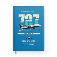 Thumbnail for Boeing 787-8 Dreamliner design on turquoise notebook