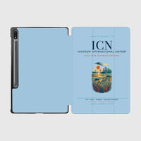 Thumbnail for Incheon International Airport (ICN) design on light blue samsung tablet tablet case