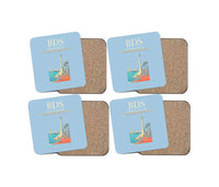 Thumbnail for Brindisi Airport BDS Coaster 4-Pieces-Set - Light Blue