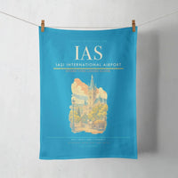 Thumbnail for Iași International Airport (IAS) design on turquoise towel