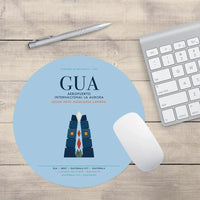 Thumbnail for Aeropuerto Internacional La Aurora (GUA) design on light blue round mouse pad
