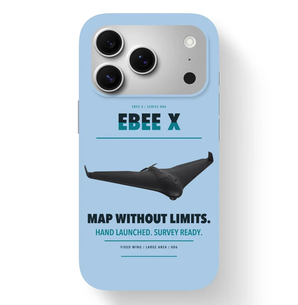 AgEagle eBee X Case design on light blue iphone case