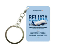 Thumbnail for Airbus A300-600ST BelugaST Key Chain design on light blue key chain