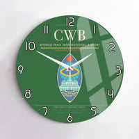 Thumbnail for Afonso Pena International Airport (CWB) design on green no frame wall clock