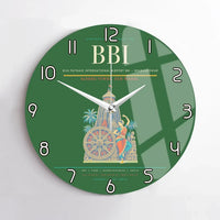 Thumbnail for Biju Patnaik International Airport (BBI) design on green no frame wall clock