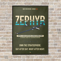 Thumbnail for Airbus Zephyr S vertical canvas print - framed - green army background