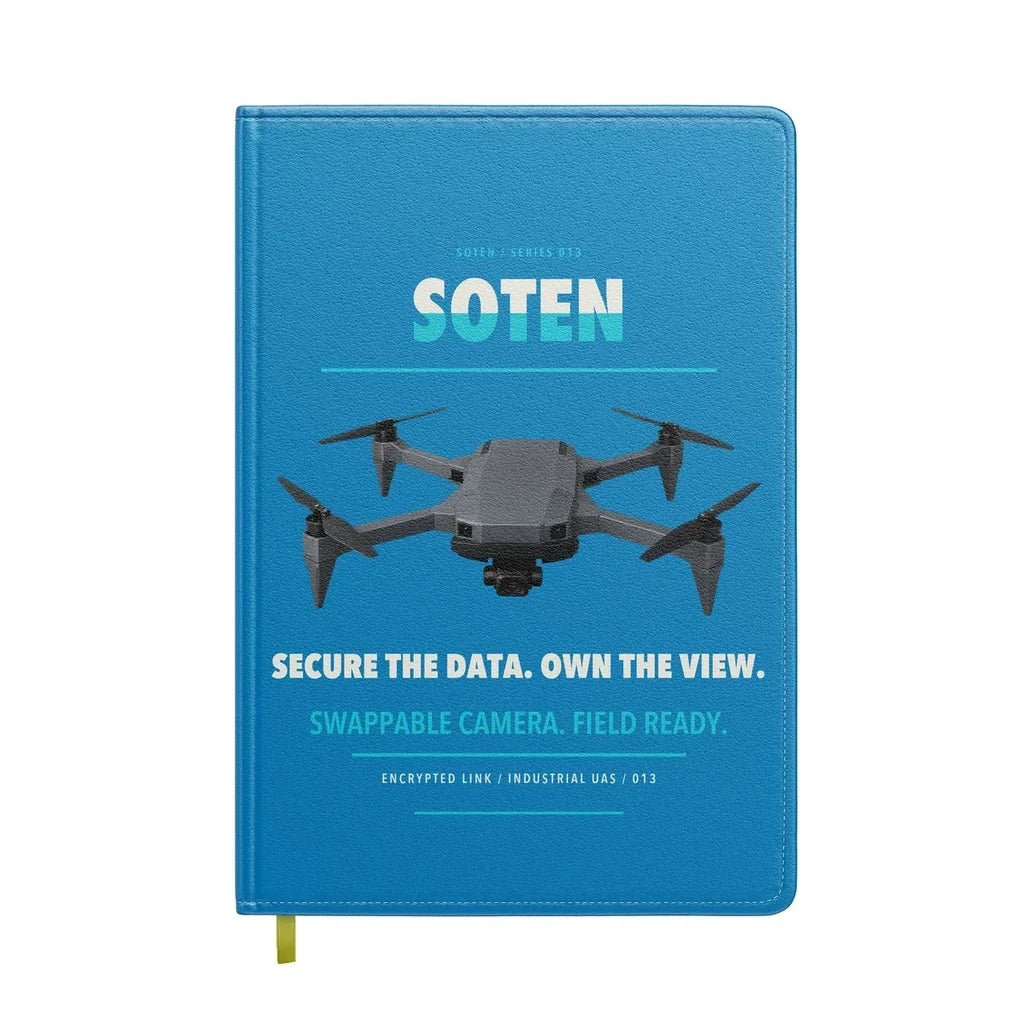 ACSL SOTEN design on turquoise notebook