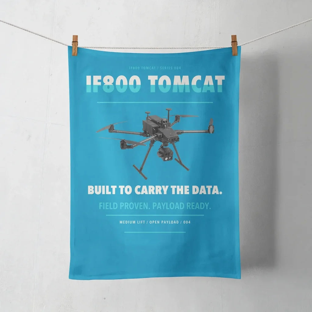 Inspired Flight IF800 Tomcat design on turquoise towel