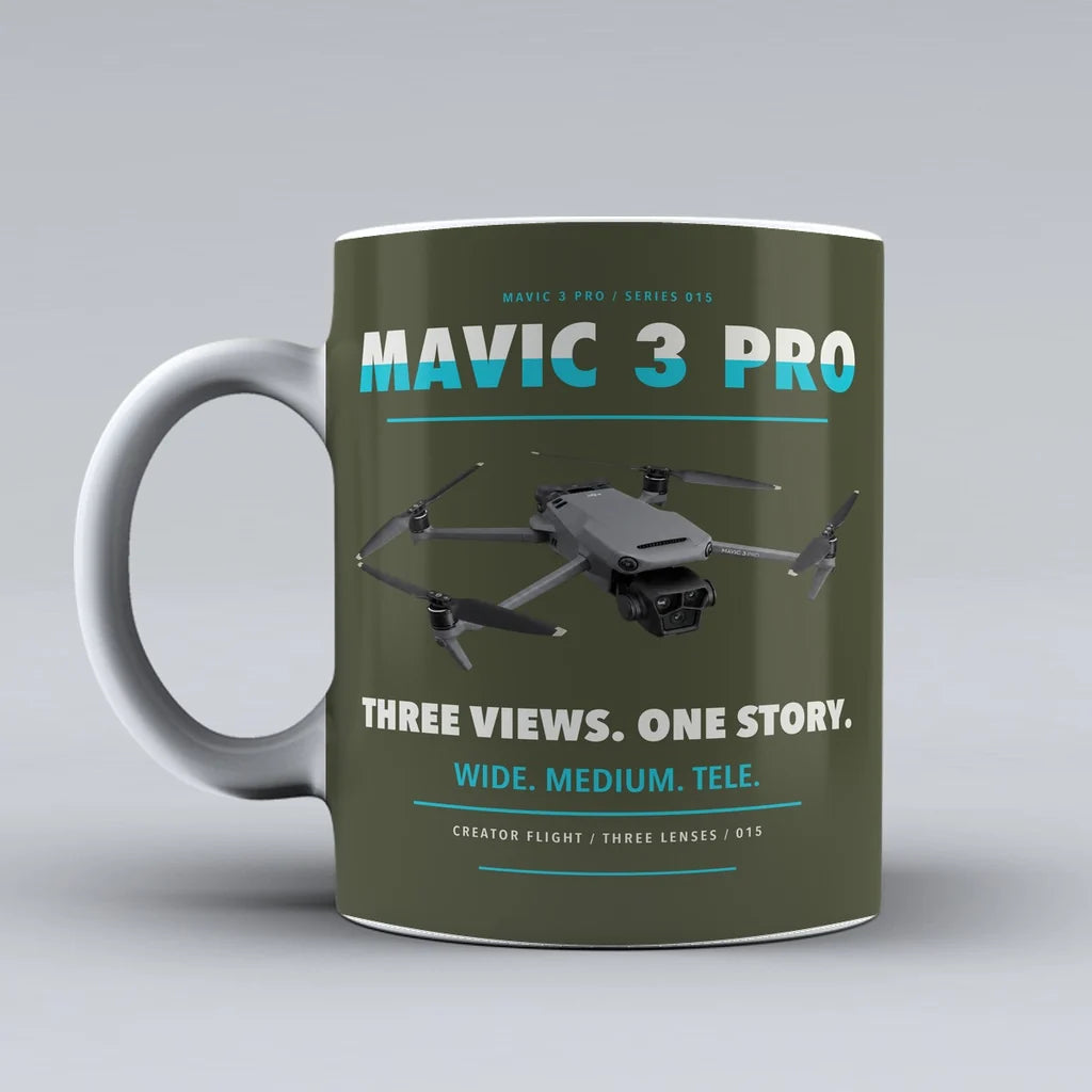 Mavic 3 Pro Mug design on green army dji