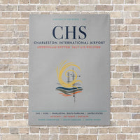 Thumbnail for Charleston International Airport CHS vertical canvas print - no frame - light gray background