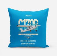 Thumbnail for Cessna 170B design on turquoise pillow
