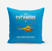 Thumbnail for Bristol Sycamore HR14 design on turquoise pillow