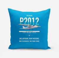 Thumbnail for Tecnam P2012 Traveller design on turquoise pillow