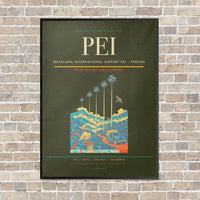 Thumbnail for Matecaña International Airport PEI — Pereira vertical canvas print - framed - green army background