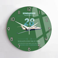 Thumbnail for Bombardier Learjet 28 design on green no frame wall clock