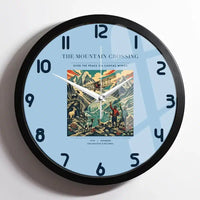 Thumbnail for VINTAGE G4006 - The Mountain Crossing - Designed Wall Clocks design on lightblue framed