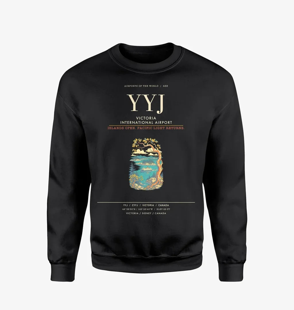 Victoria International Airport YYJ Sweatshirt - Black