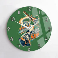 Thumbnail for The Lens Waits For The Perfect Bank design on green no frame wall clock