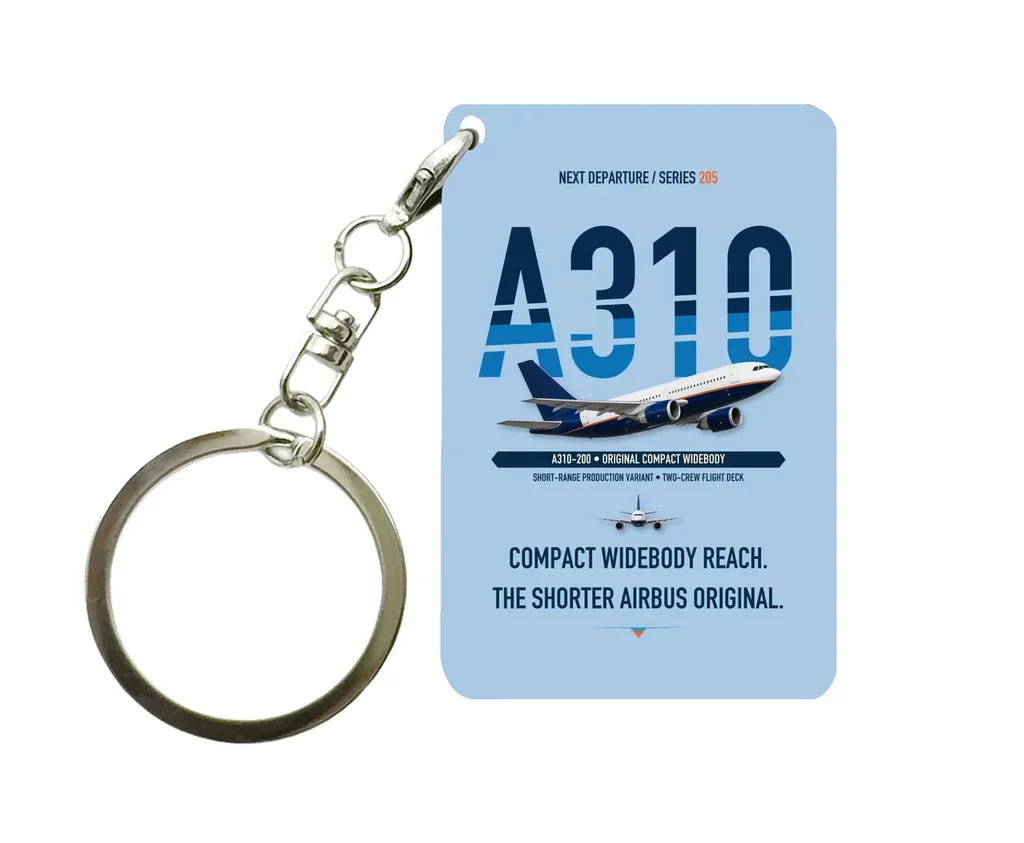 Airbus A310-200 Key Chain design on light blue key chain
