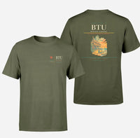 Thumbnail for Bintulu Airport (BTU) design printed on green army double-side t-shirt