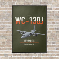 Thumbnail for WC-130J Hurricane Hunter vertical canvas print - framed - green army background