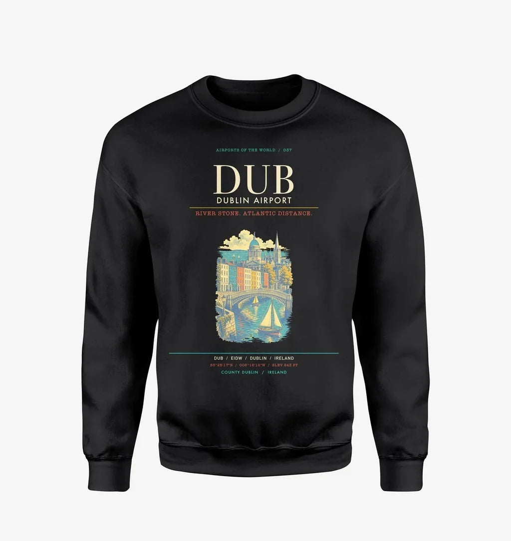 Dublin Airport DUB Sweatshirt - Black