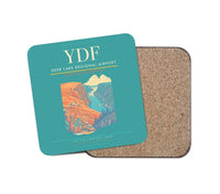 Thumbnail for Deer Lake Regional Airport (YDF) design on turquoise 1 piece coaster