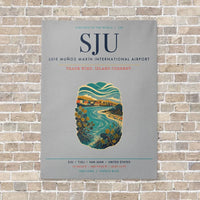 Thumbnail for Luis Muñoz Marín International Airport San Juan SJU vertical canvas print - no frame - light gray background