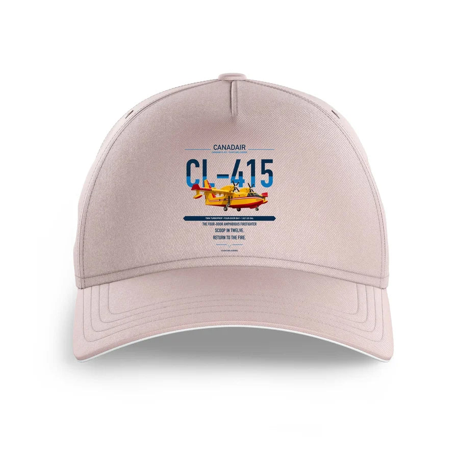 Canadair CL-415 design on pink printed hat