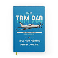 Thumbnail for Daher TBM 960 design on turquoise notebook