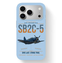 Thumbnail for SB2C-5 Helldiver design on light blue magsafe iphone case, for iPhone 17 Pro