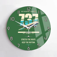 Thumbnail for Boeing 737-400 Classic design on green no frame wall clock