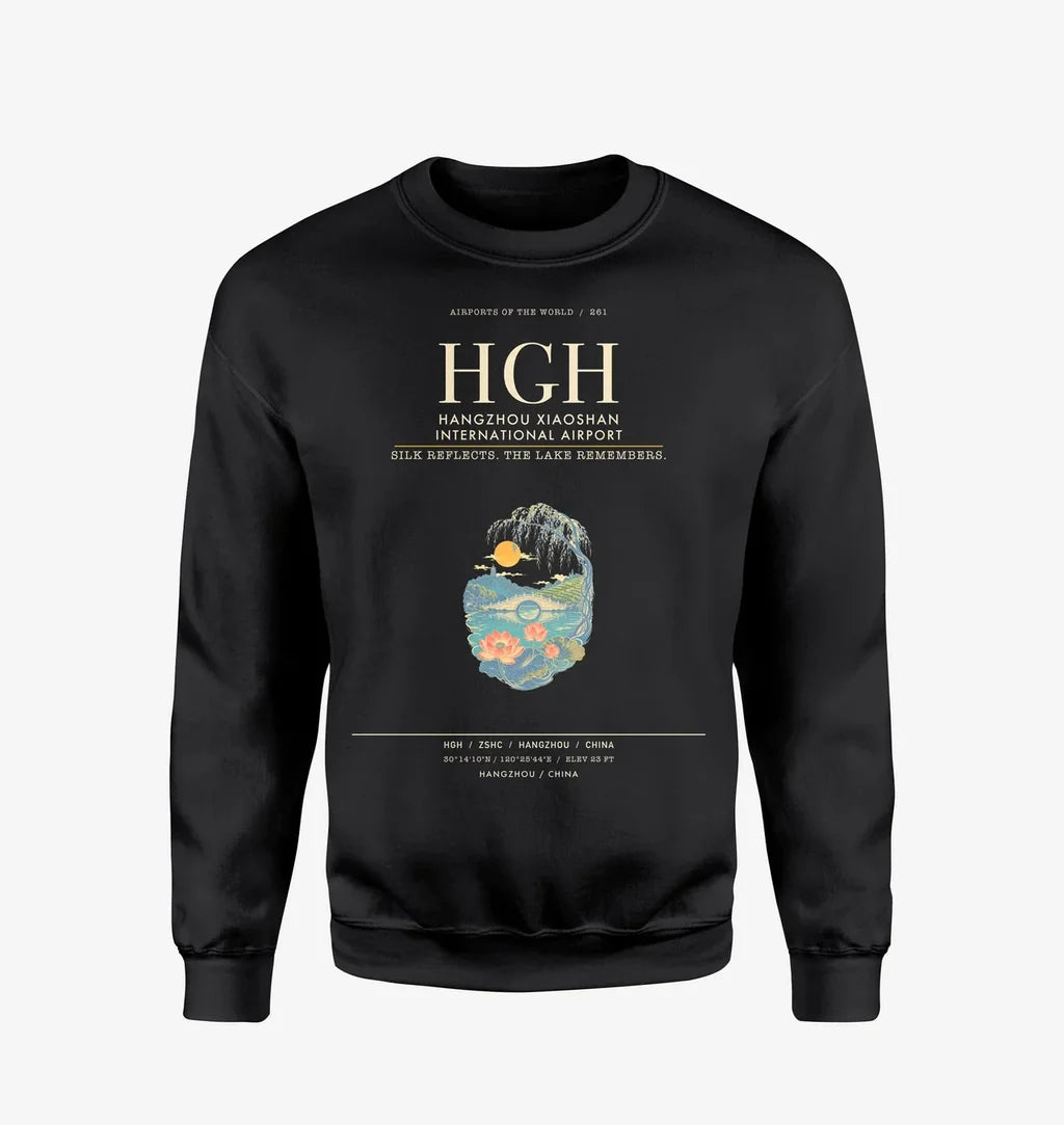 Hangzhou Xiaoshan International Airport HGH Sweatshirt - Black