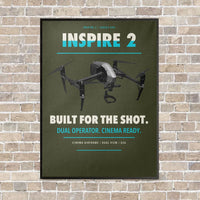 Thumbnail for DJI Inspire 2 vertical canvas print - framed - green army background