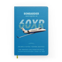 Thumbnail for Bombardier Learjet 60XR design on turquoise notebook