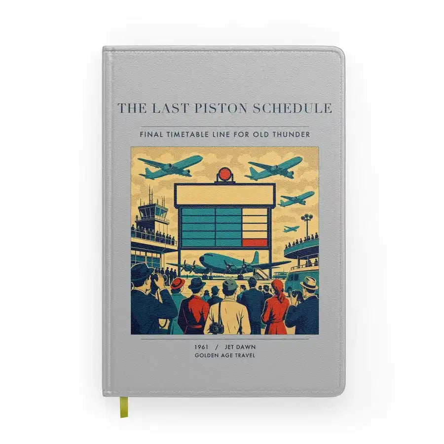 VINTAGE G4469 - The Last Piston Schedule - Designed Notebooks design on lightgray