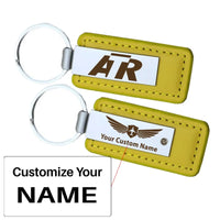 Thumbnail for Customisable ATR & Text Faux Leather Key Chain - view 9