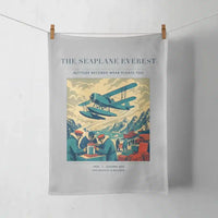 Thumbnail for VINTAGE G4296 - The Seaplane Everest - Designed Towels design on lightgray
