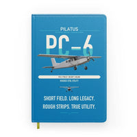 Thumbnail for Pilatus PC-6 Porter design on turquoise notebook