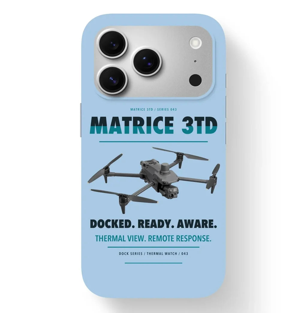 DJI Matrice 3TD Case design on light blue iphone case