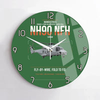 Thumbnail for NHIndustries NH90 NFH Caïman design on green no frame wall clock