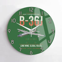 Thumbnail for B-36J Peacemaker design on green no frame wall clock