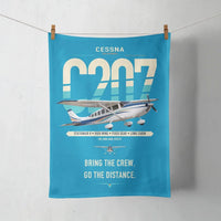 Thumbnail for Cessna T207A Stationair 8 design on turquoise towel
